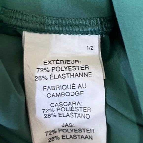 Vuori Daily 7/8 Green Skinny High Waist Drawstring Workout Gym Leggings Pants XS - Picture 5 of 5